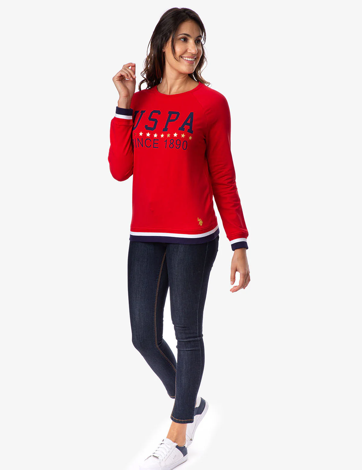 USPA STRIPED RIB CREW NECK SWEATSHIRT - Image 11