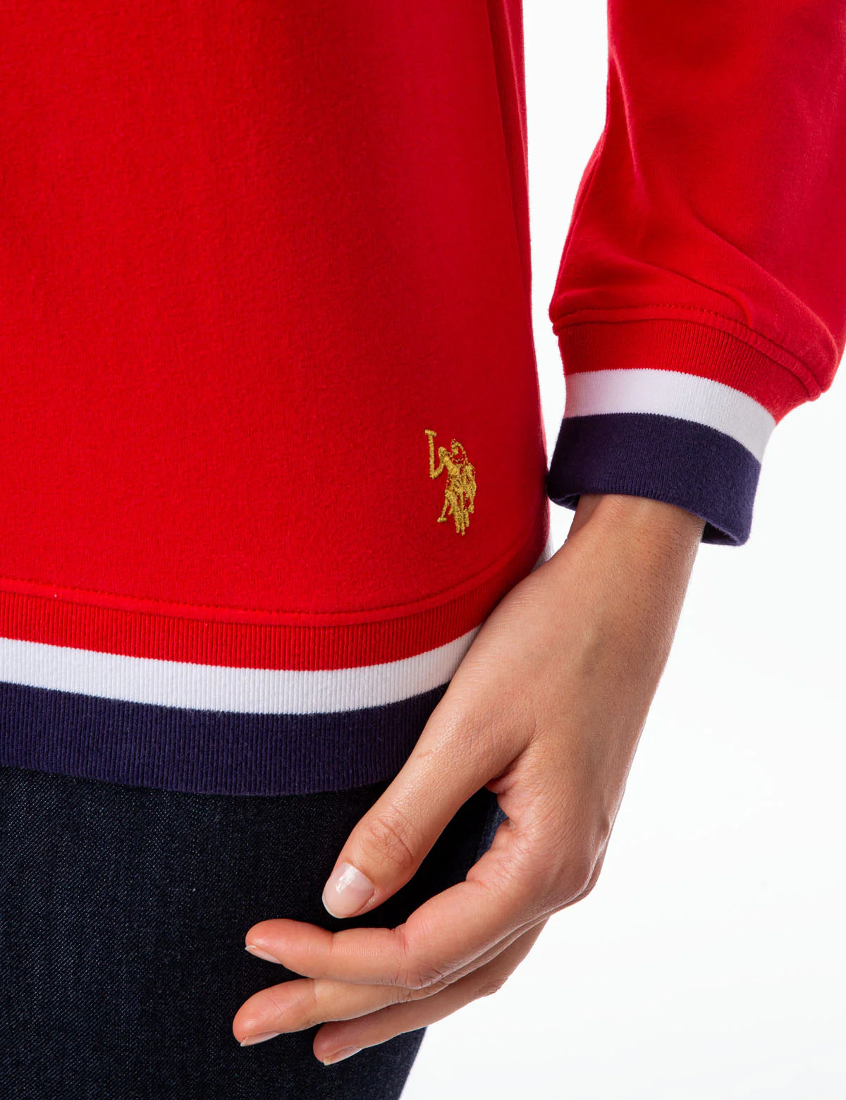 USPA STRIPED RIB CREW NECK SWEATSHIRT - Image 12