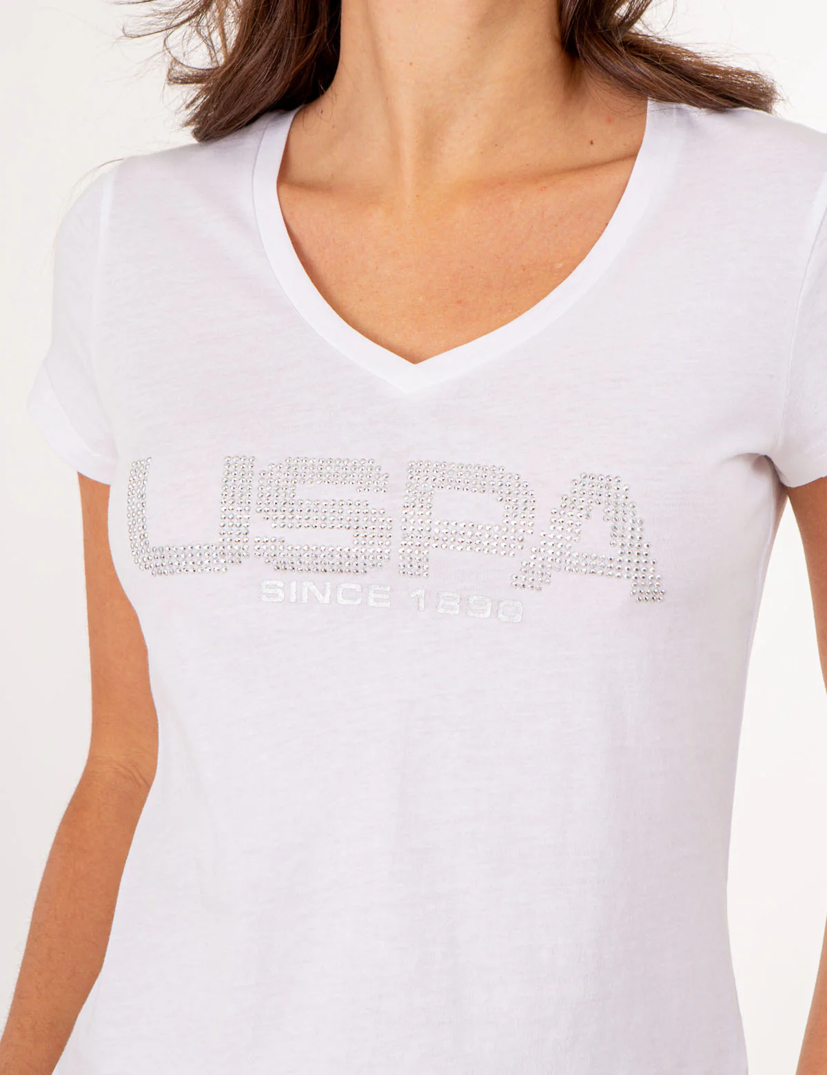 USPA STUD EMBELLISHED V-NECK T-SHIRT - Image 10