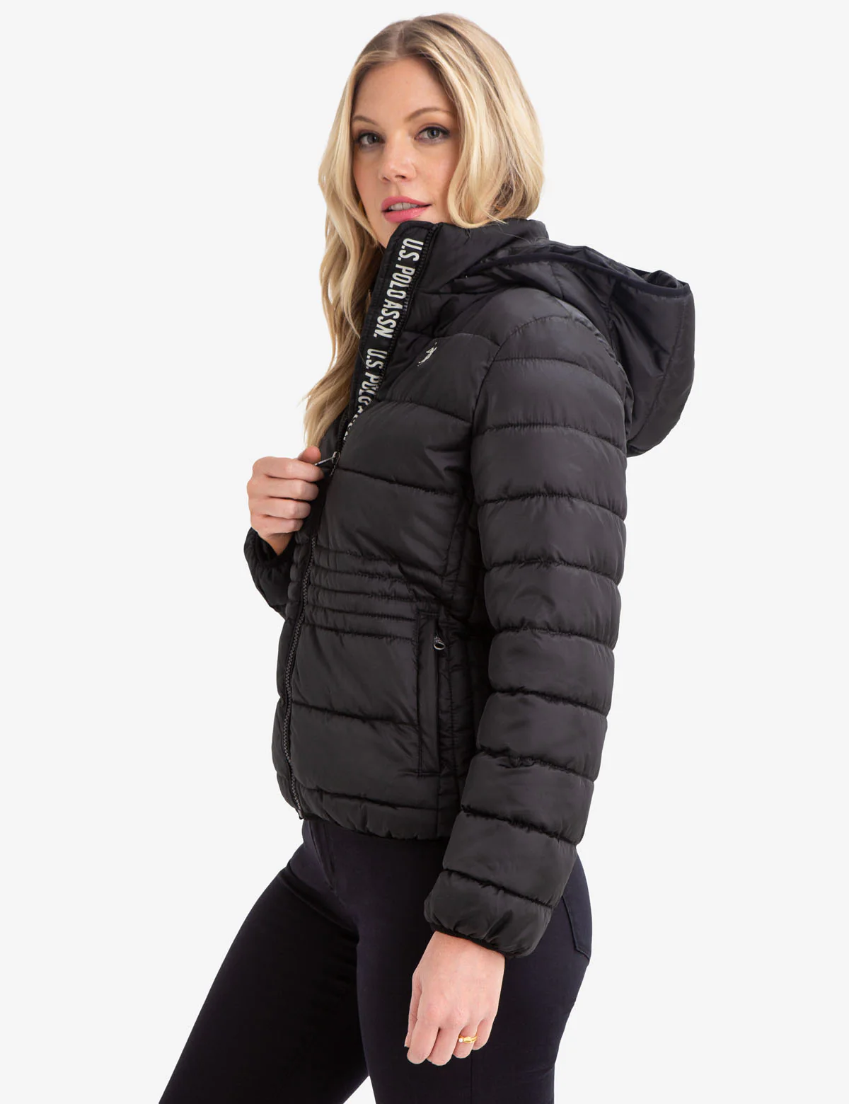USPA PUFFER JACKET WITH LOGO TAPING - Image 3