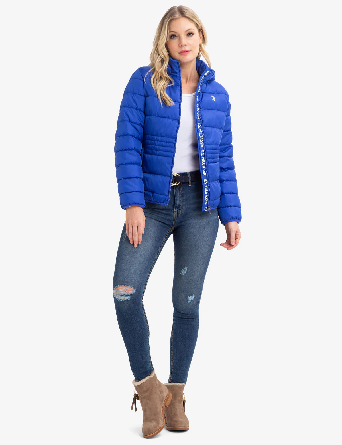 USPA PUFFER JACKET WITH LOGO TAPING - Image 8
