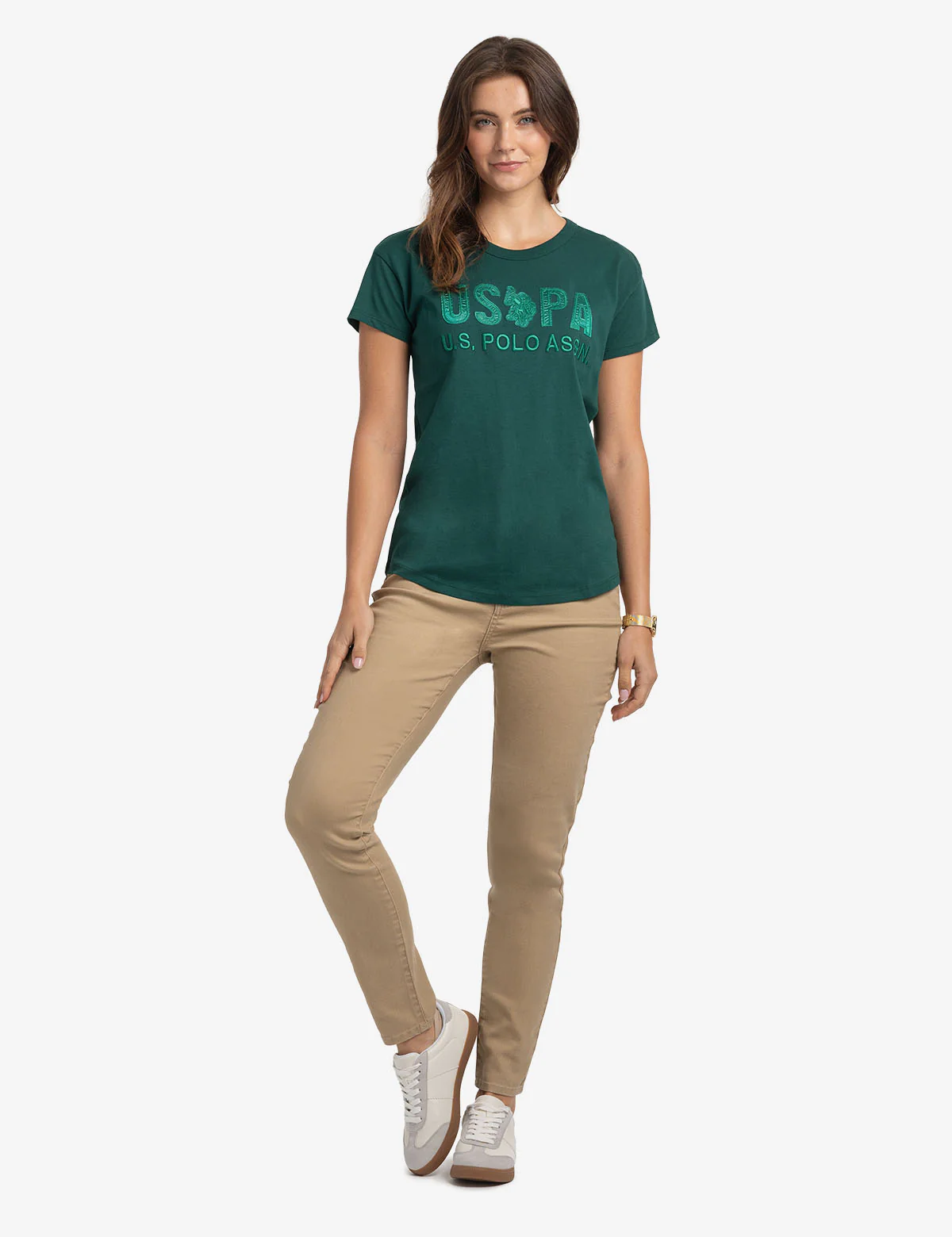 USPA TONAL APPLIQUE DROPPED SHOULDER T-SHIRT - Image 2