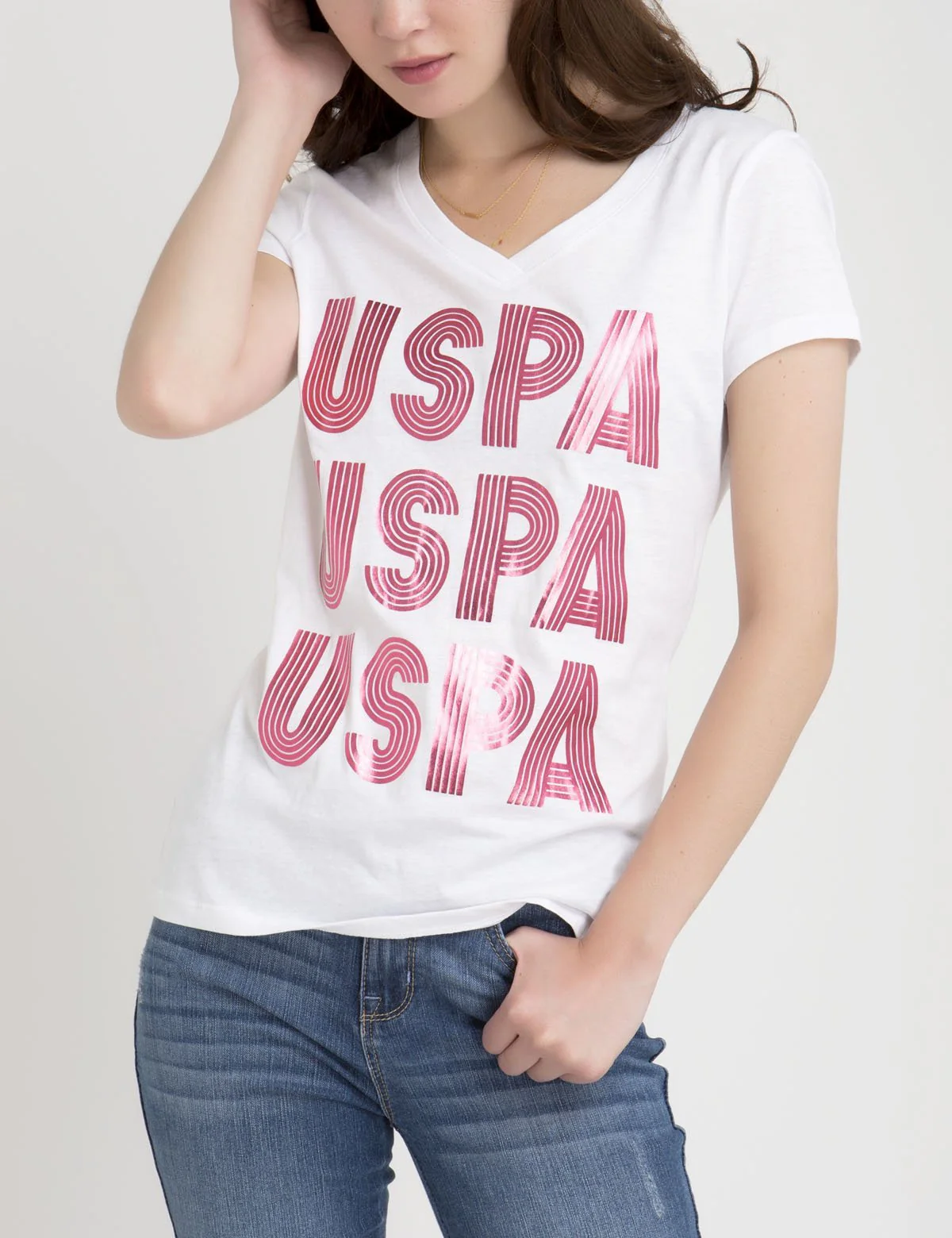 USPA TRIO V-NECK T-SHIRT - Image 5