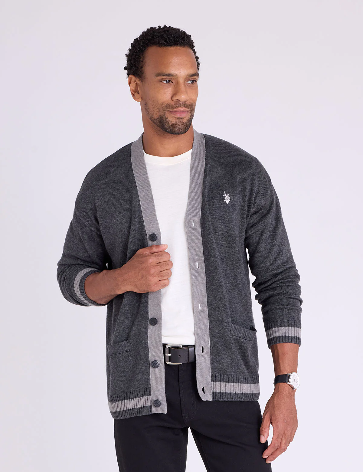 V-NECK RELAXED FIT CARDIGAN - Image 2