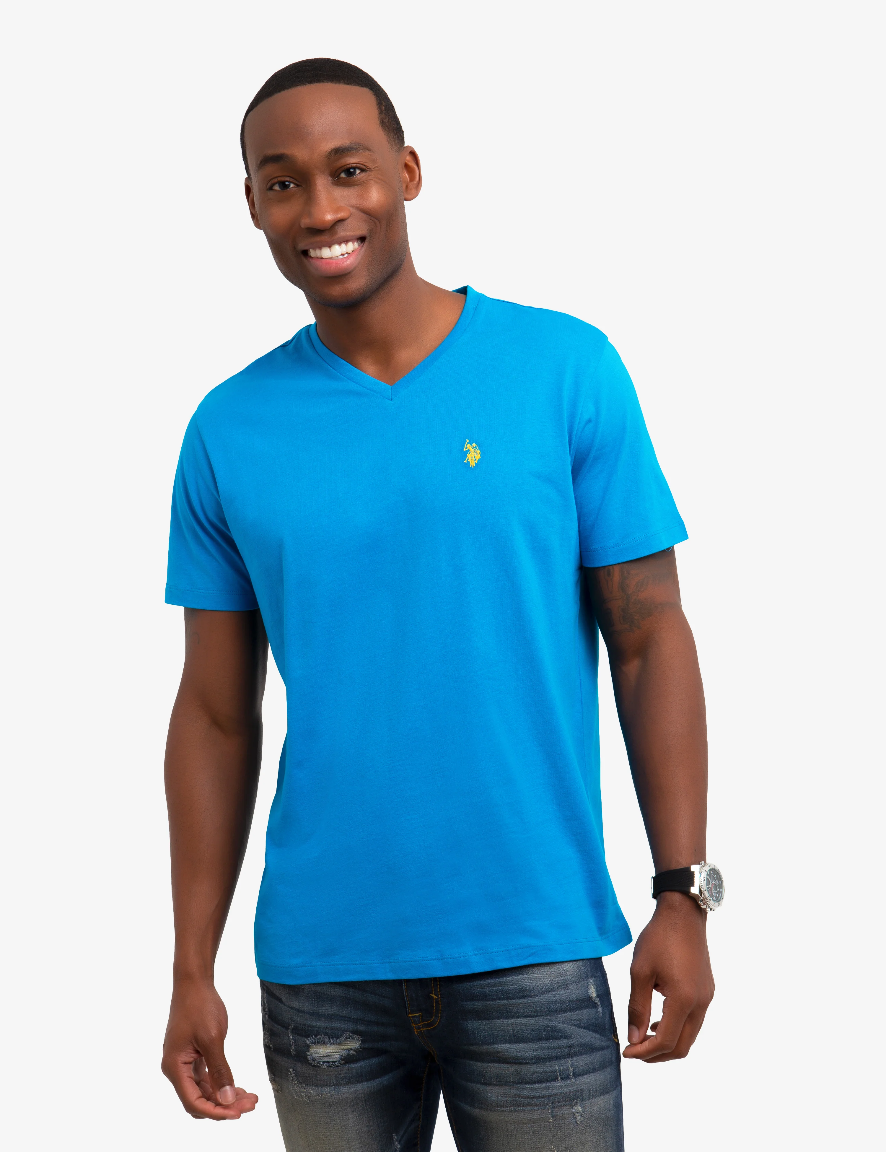 SOLID V-NECK T-SHIRT - Image 15