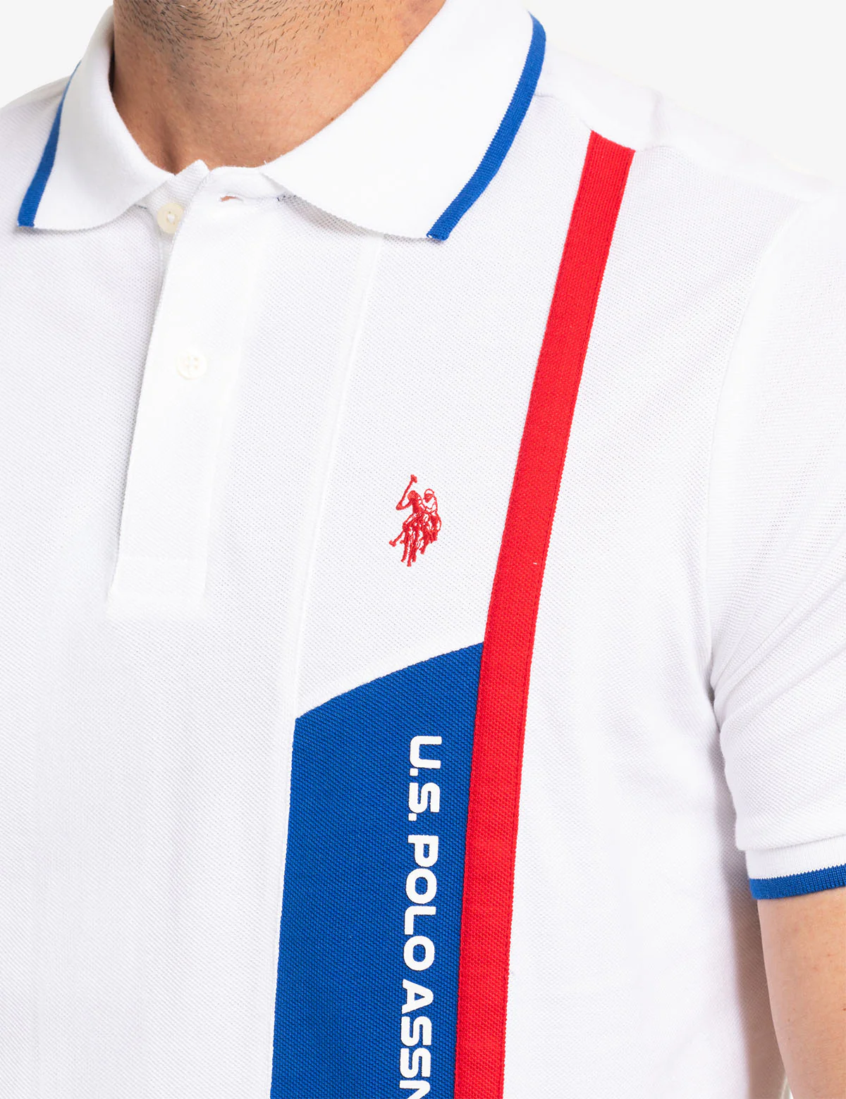 VERTICAL COLOR BLOCK PIQUE POLO SHIRT - Image 2