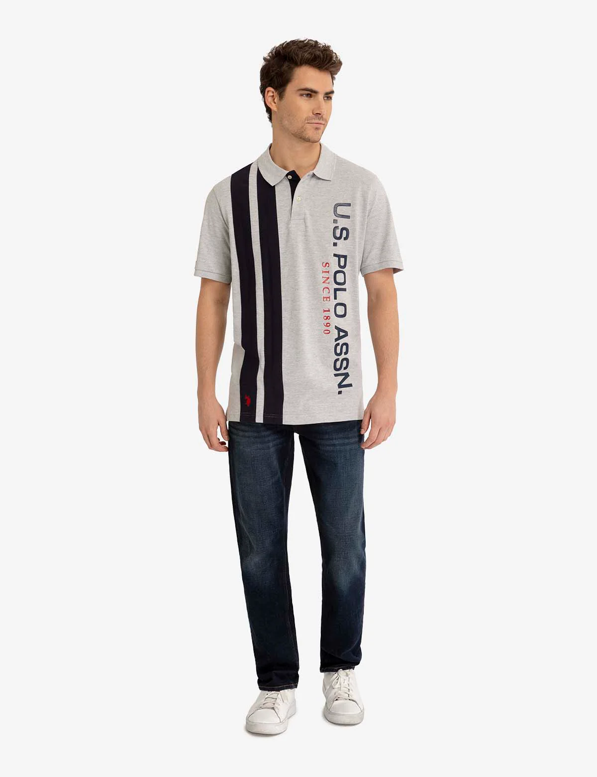 VERTICAL COLORBLOCK PIQUE POLO SHIRT - Image 2