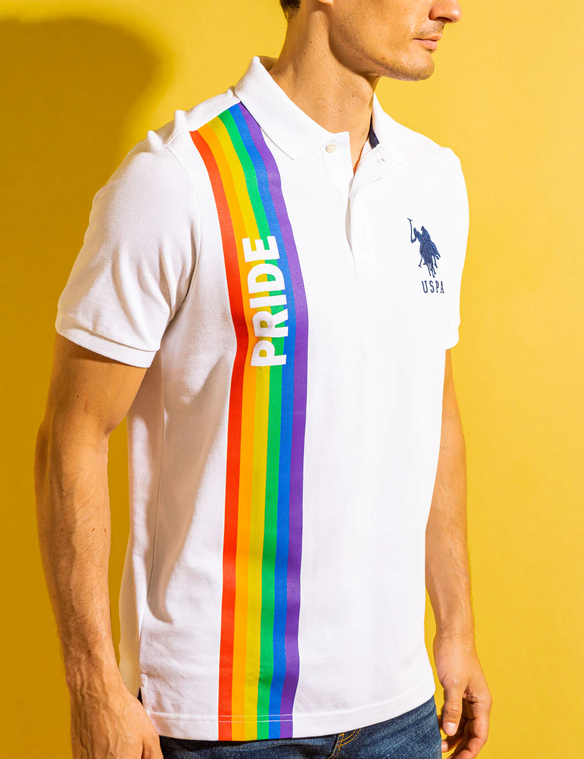 VERTICAL PRIDE GRAPHIC POLO SHIRT - Image 2