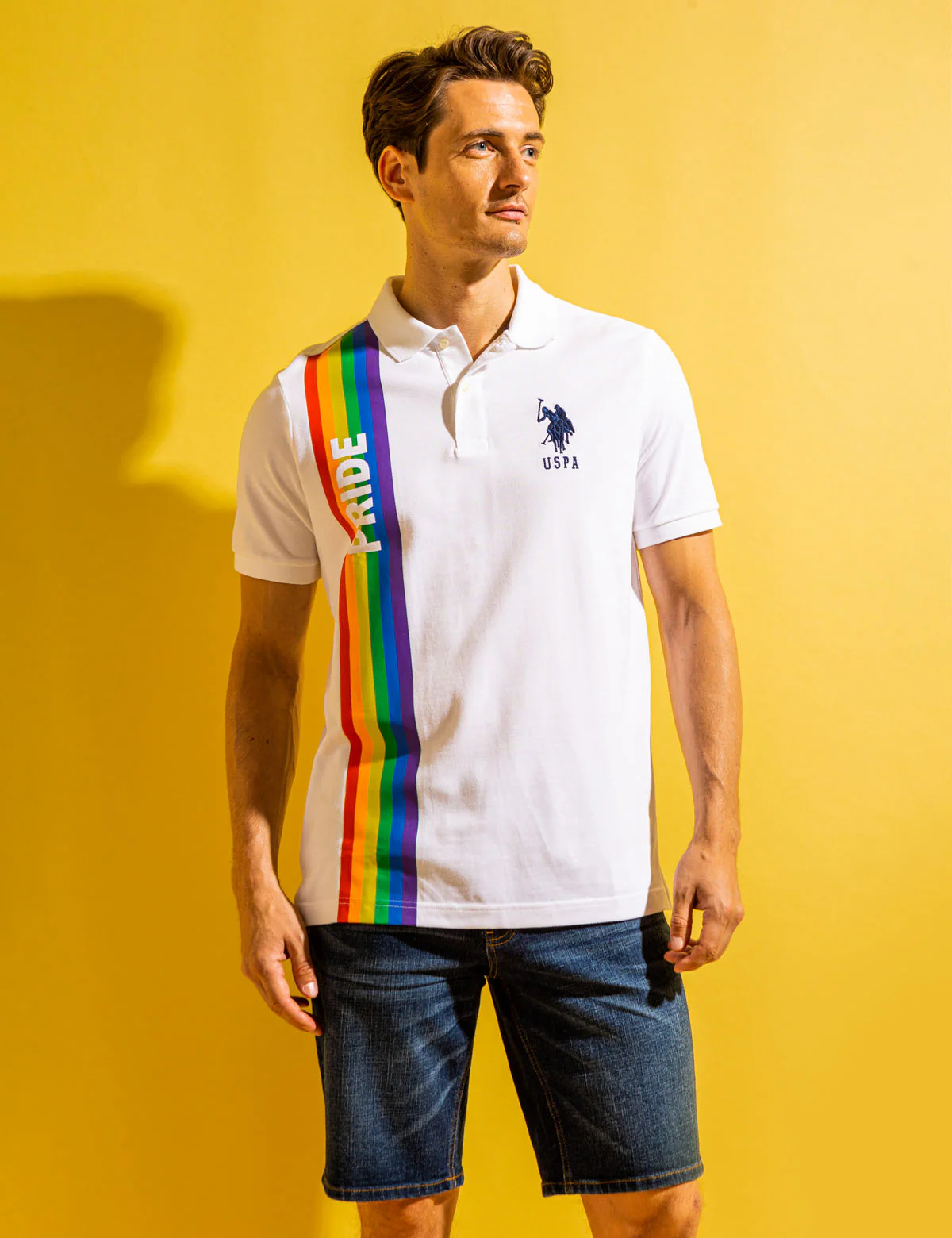 VERTICAL PRIDE GRAPHIC POLO SHIRT - Image 4