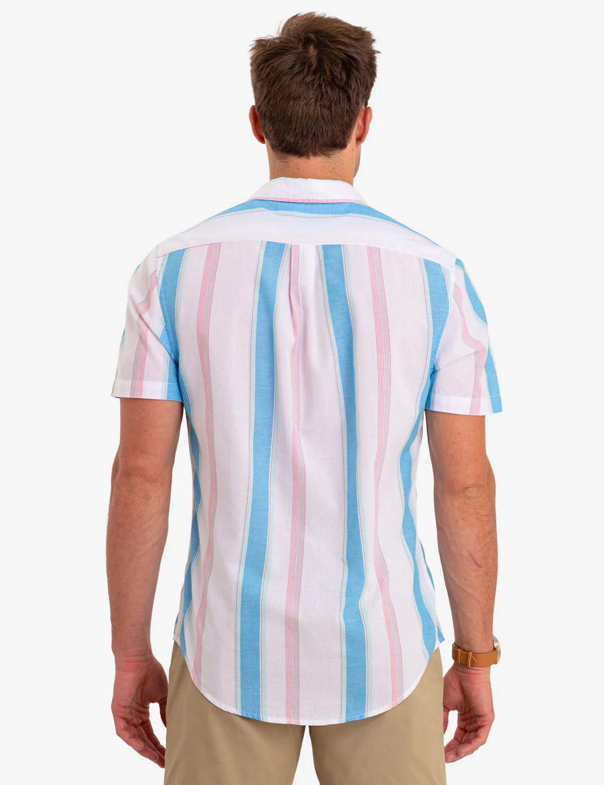 VERTICAL RETRO STRIPE SHORT SLEEVE SHIRT - Image 3