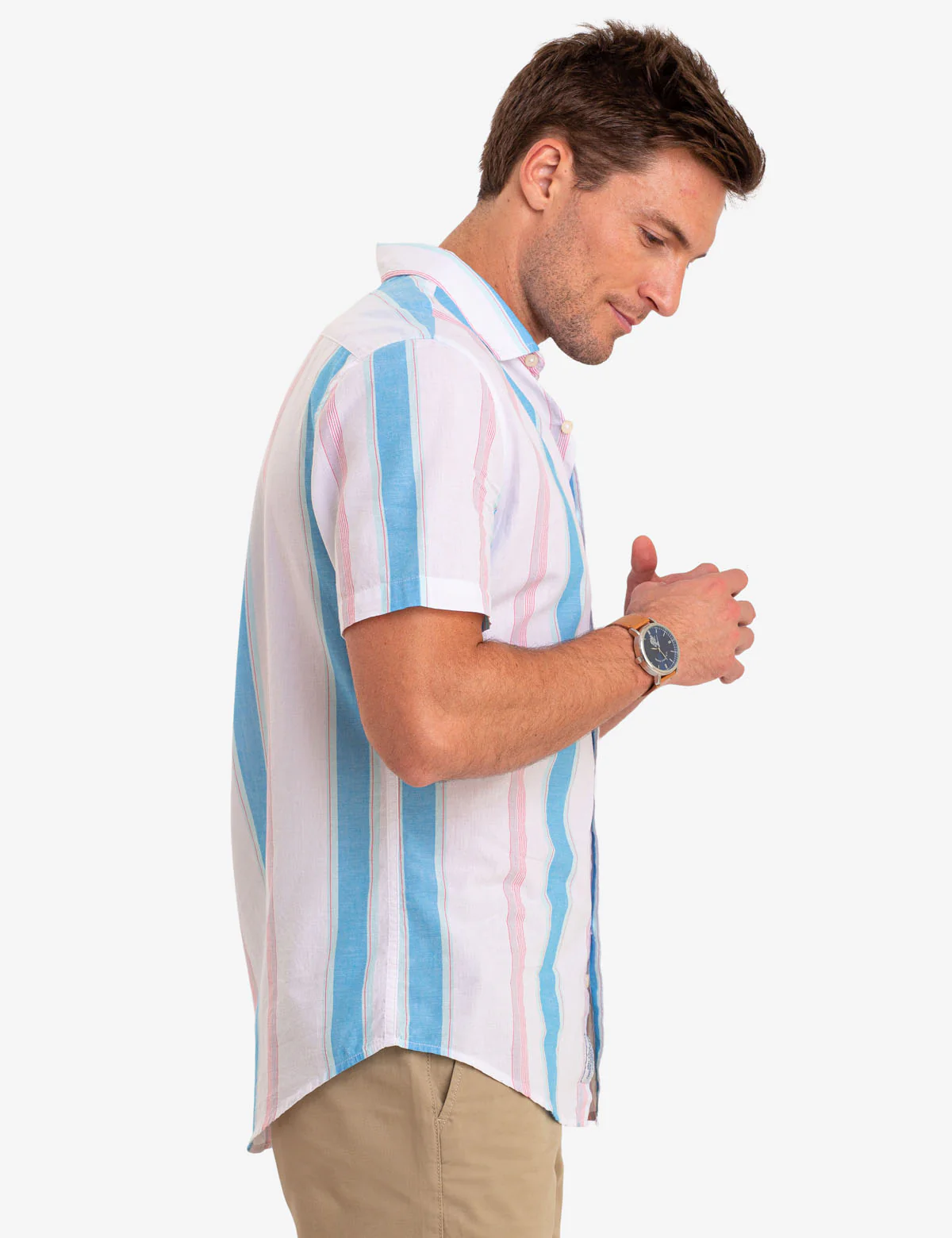 VERTICAL RETRO STRIPE SHORT SLEEVE SHIRT - Image 4