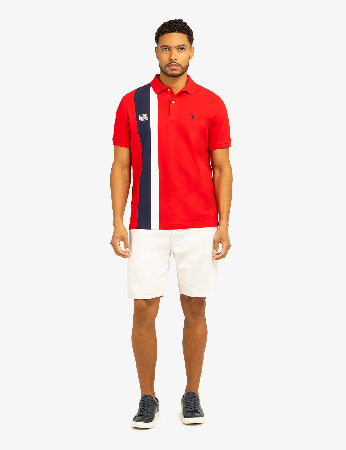 VERTICAL SASH COLOR BLOCK PIQUE POLO SHIRT - Image 6
