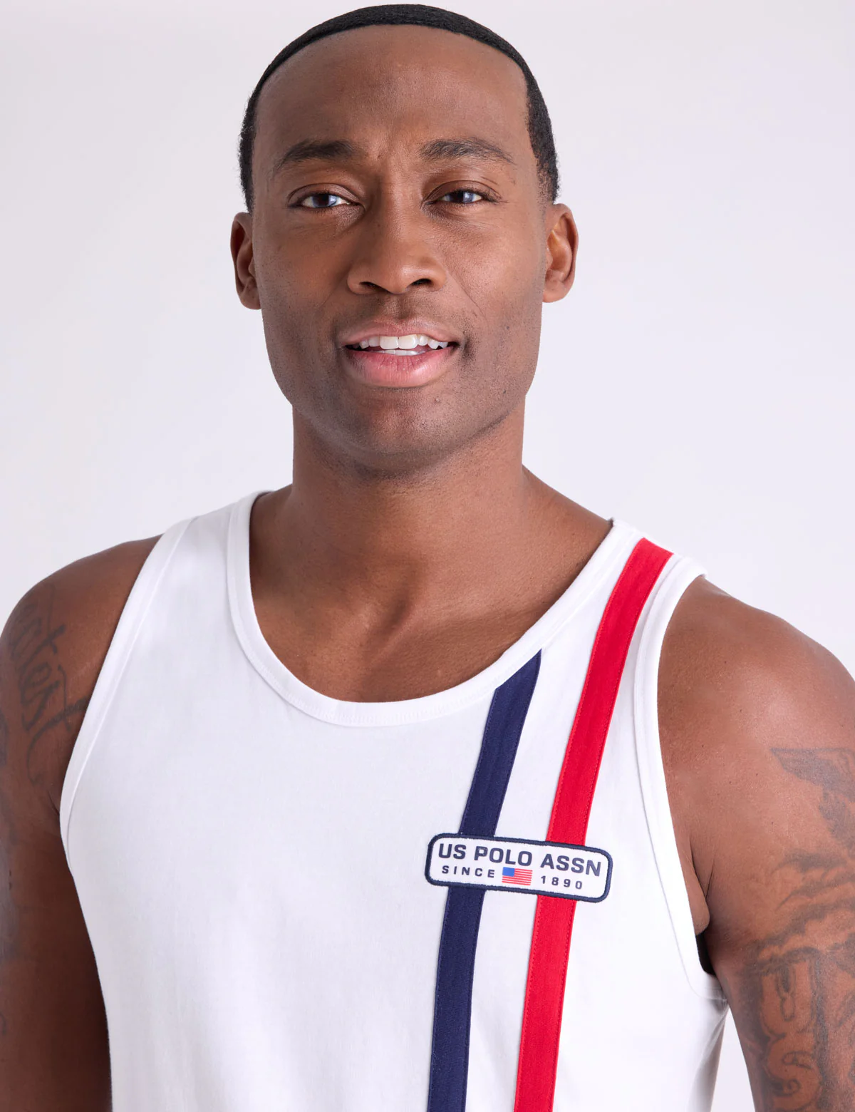 VERTICAL SIGNATURE STRIPE JERSEY MUSCLE TANK - Image 2