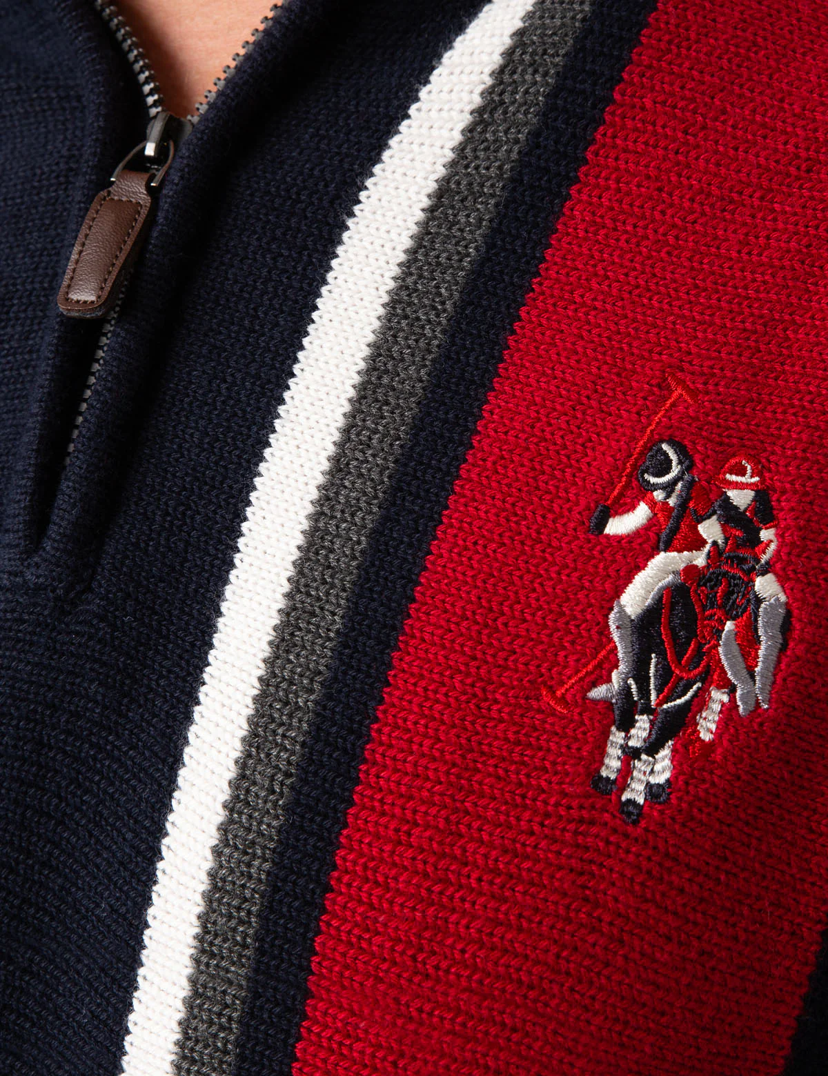 VERTICAL STRIPE 1/4 ZIP SWEATER - Image 6