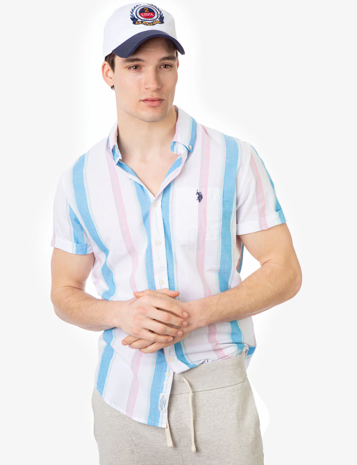 STRIPE MADRAS SHORT SLEEVE SHIRT