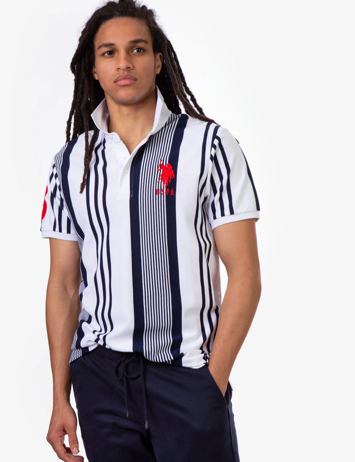 STRIPE PIQUE POLO SHIRT
