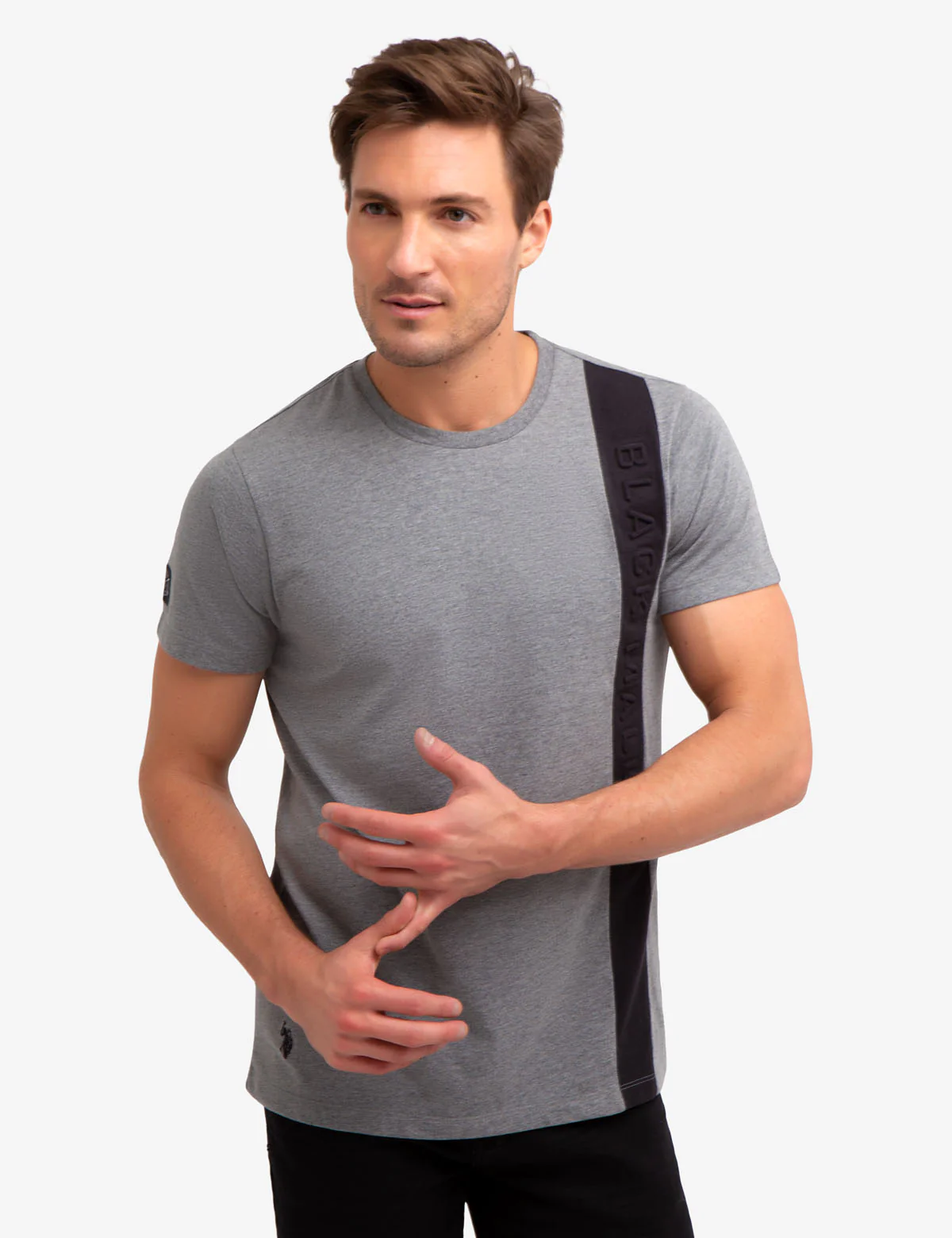 BLACK MALLET EMBOSSED DETAIL T-SHIRT - Image 4