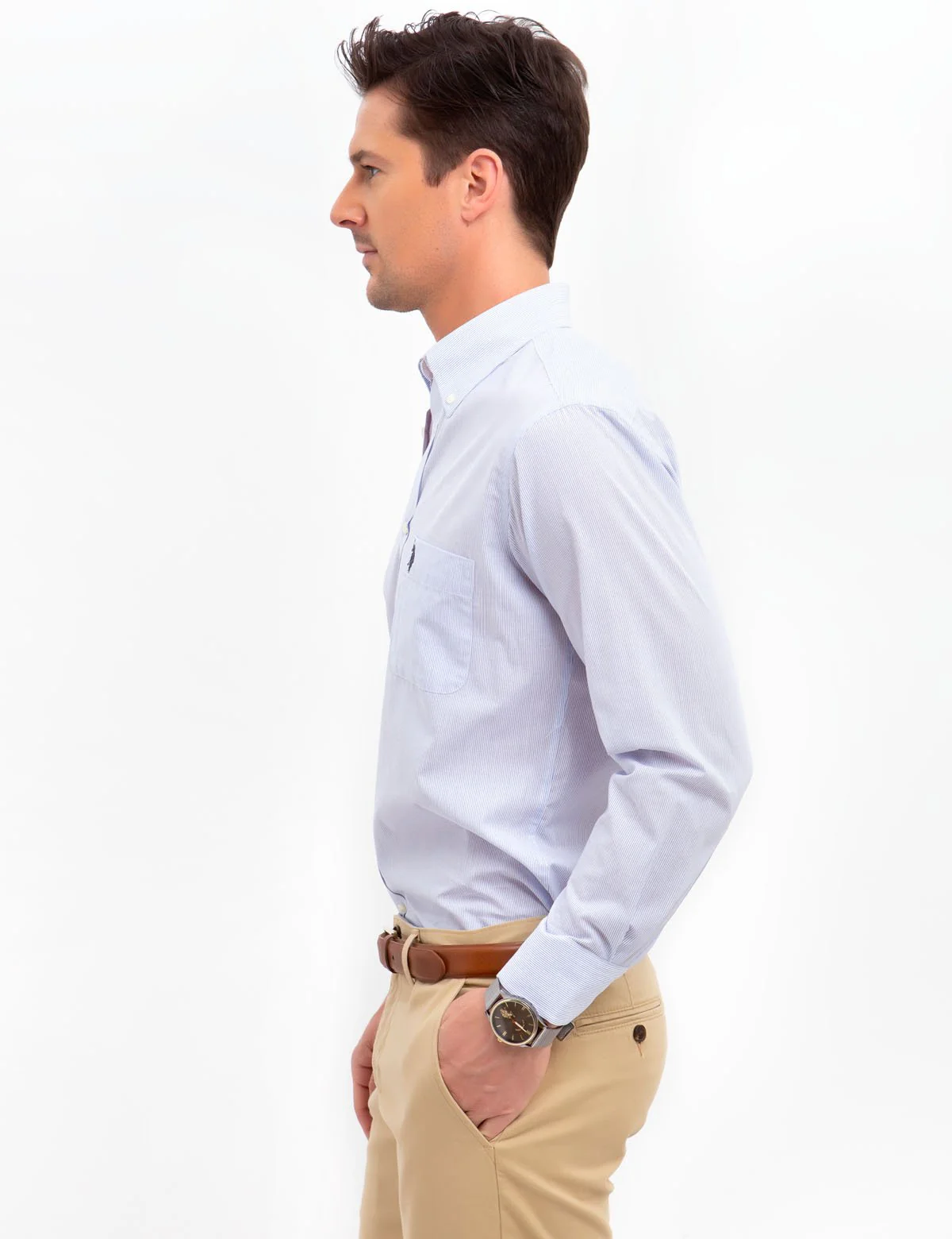 VERTICAL STRIPED DRESS SHIRT - Image 7