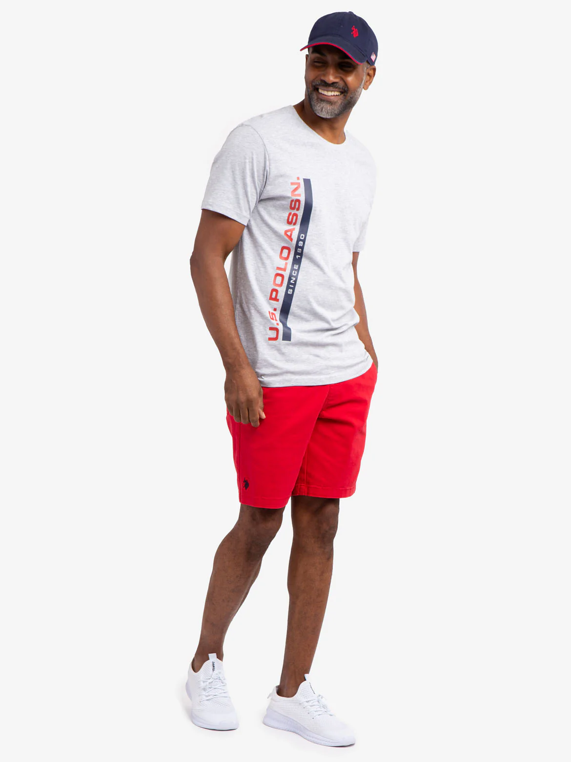 VERTICAL WORDMARK GRAPHIC CREW NECK T-SHIRT - Image 2