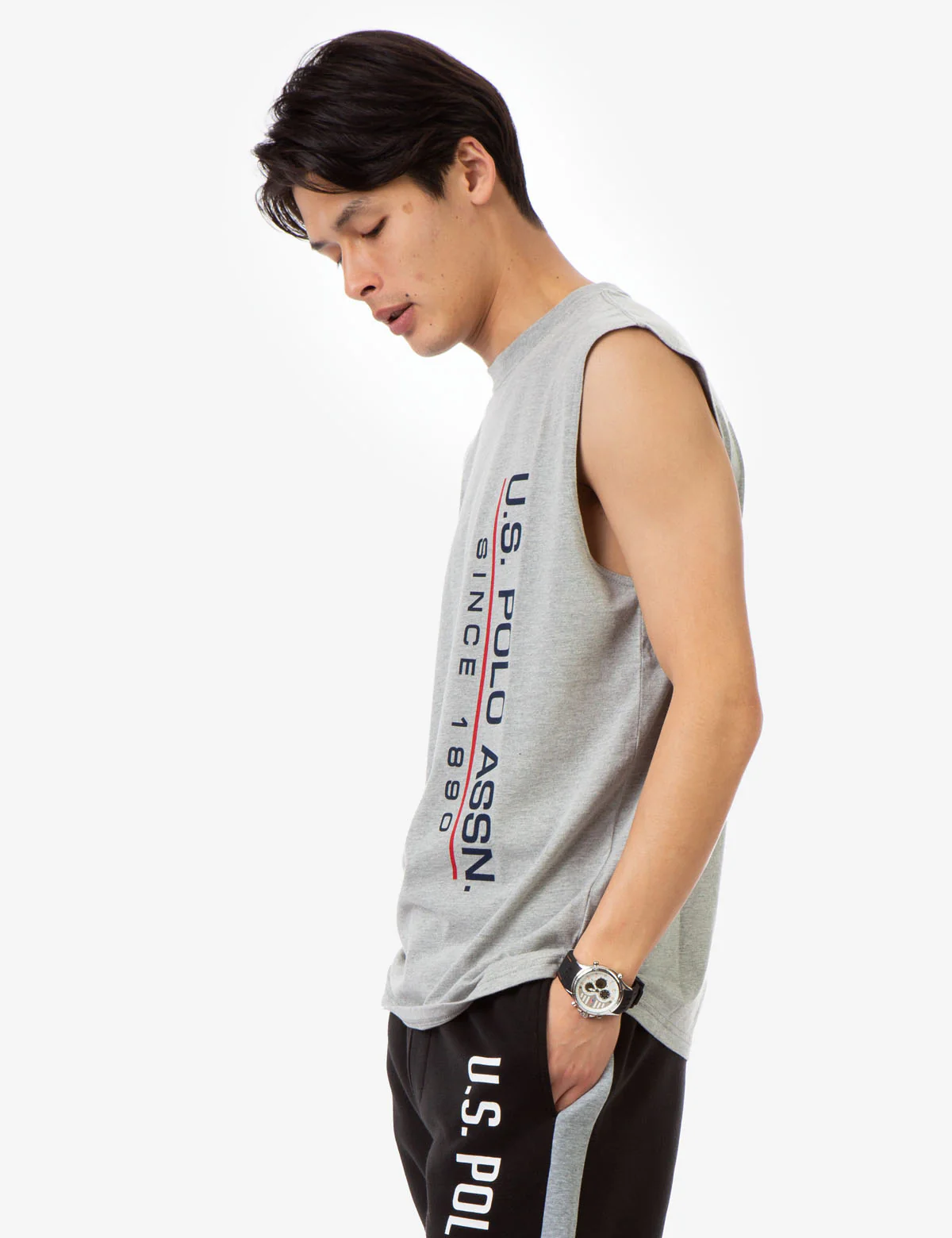 VERTICAL WORDMARK MUSCLE TANK - Image 5