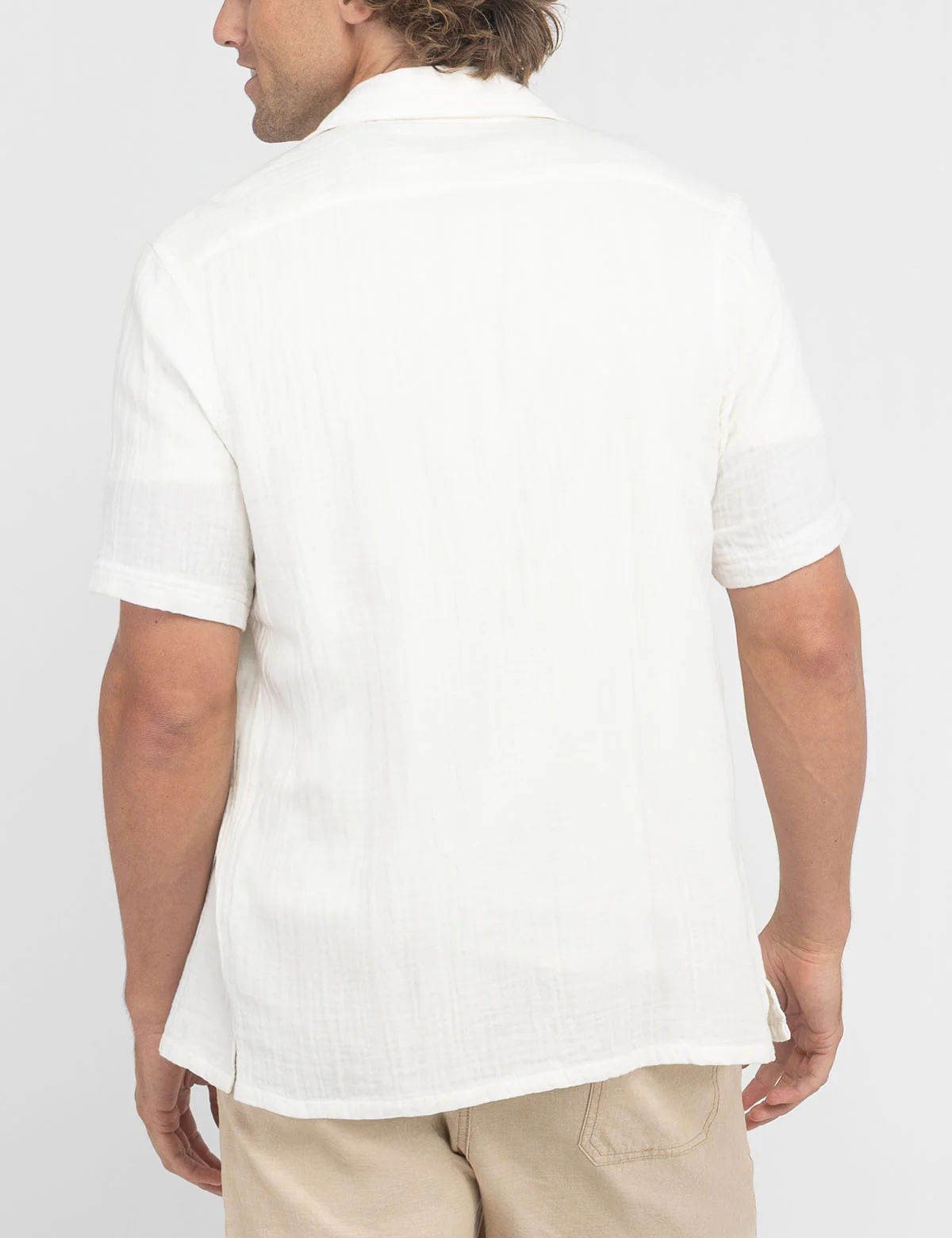 WHITE LABEL DOUBLE GAUZE CAMP SHIRT - Image 3