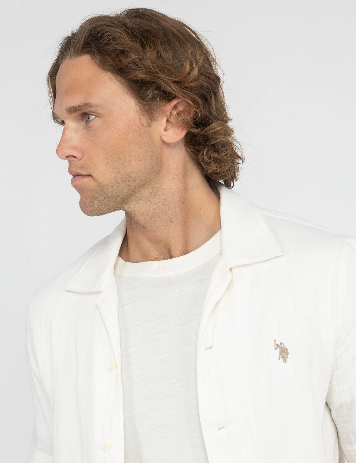 WHITE LABEL DOUBLE GAUZE CAMP SHIRT - Image 4