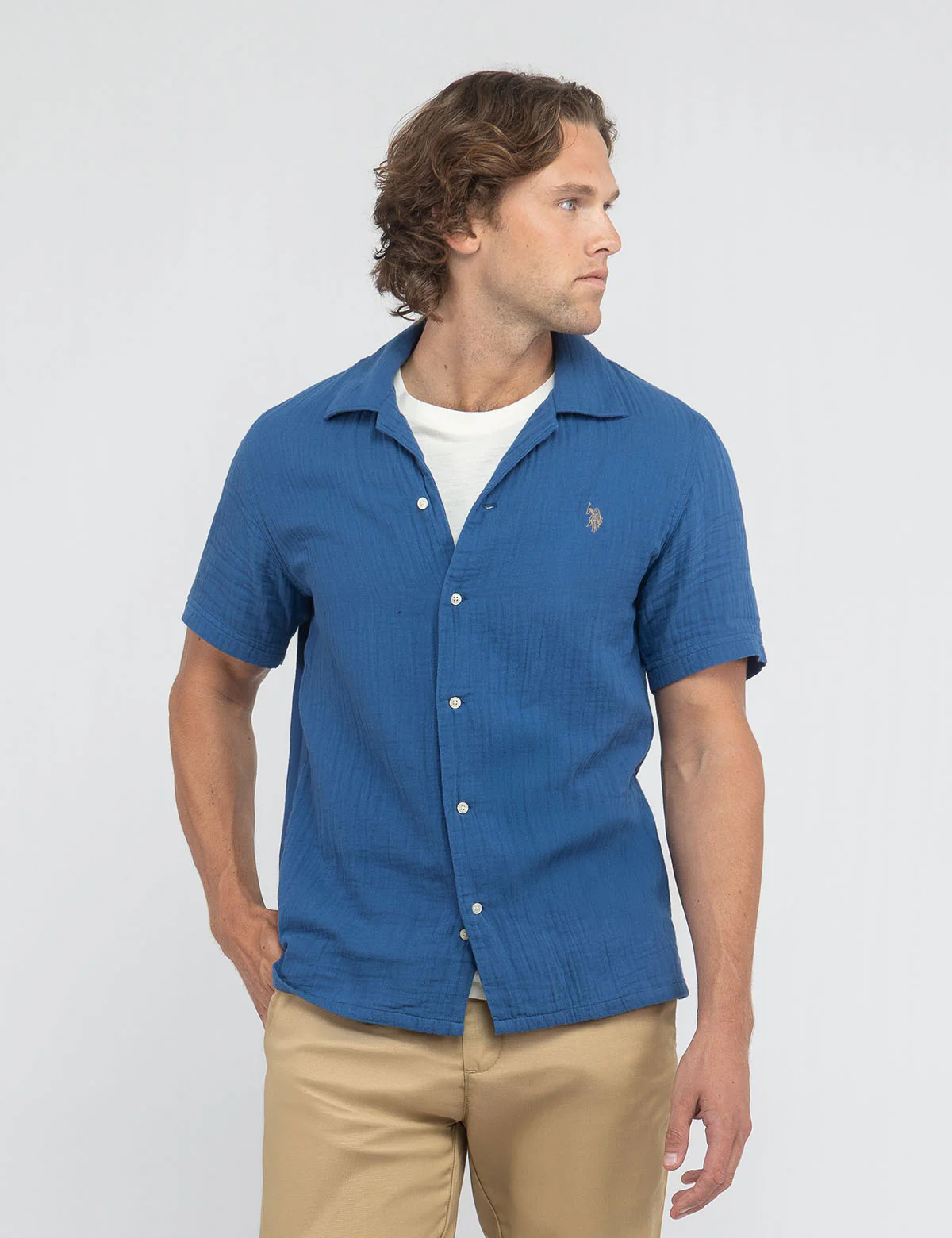 WHITE LABEL DOUBLE GAUZE CAMP SHIRT - Image 6