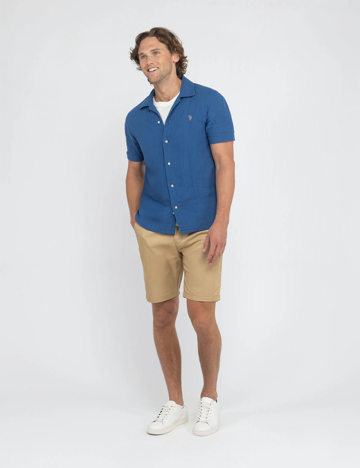 WHITE LABEL DOUBLE GAUZE CAMP SHIRT - Image 7