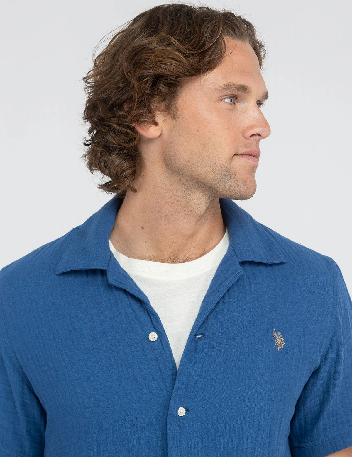 WHITE LABEL DOUBLE GAUZE CAMP SHIRT - Image 8