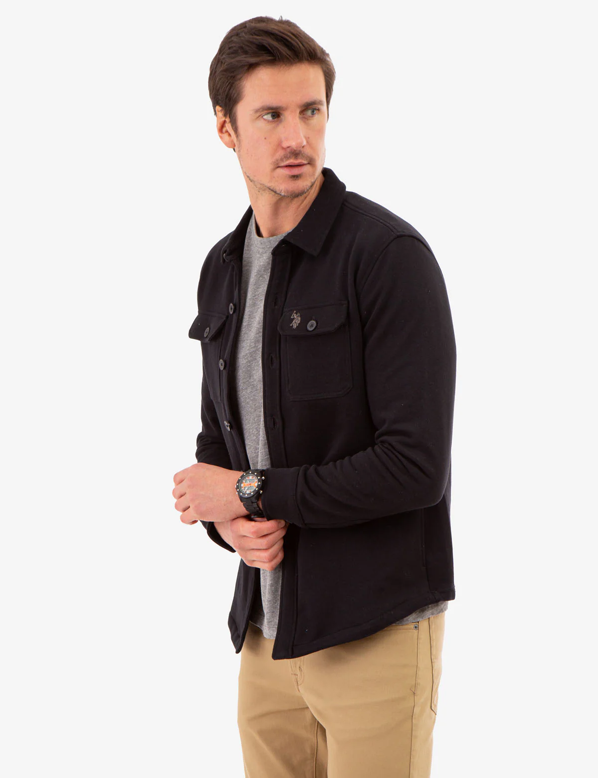 WHITE LABEL FRENCH TERRY SHACKET - Image 9
