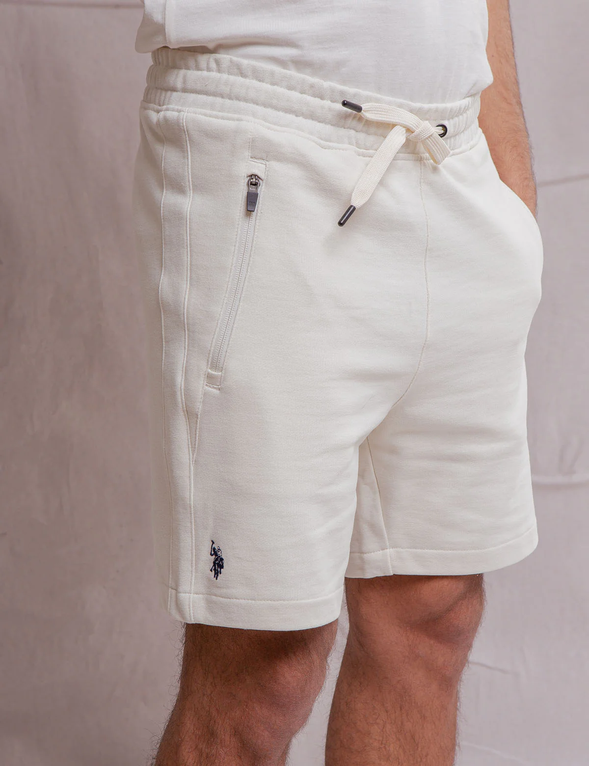 WHITE LABEL FRENCH TERRY ZIPPER SHORTS - Image 4