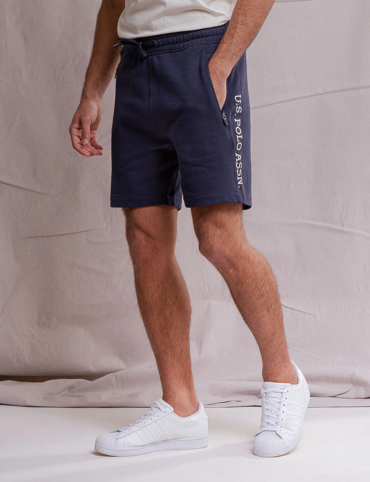 WHITE LABEL FRENCH TERRY ZIPPER SHORTS - Image 9