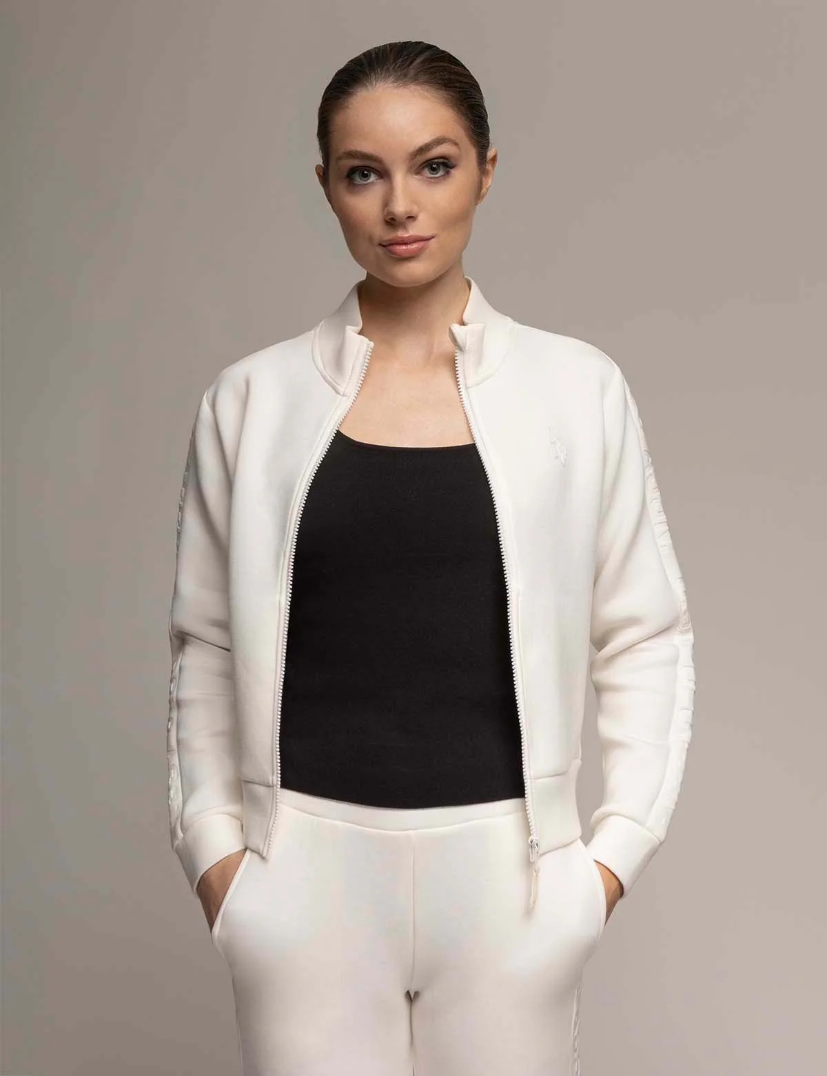 WHITE LABEL MOCK NECK FULL ZIP SCUBA TRACK JACKET - Image 15
