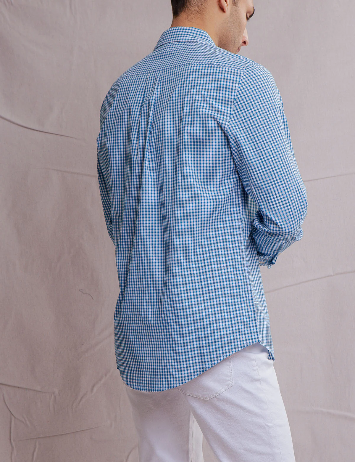 WHITE LABEL GINGHAM POPLIN SHIRT - Image 14