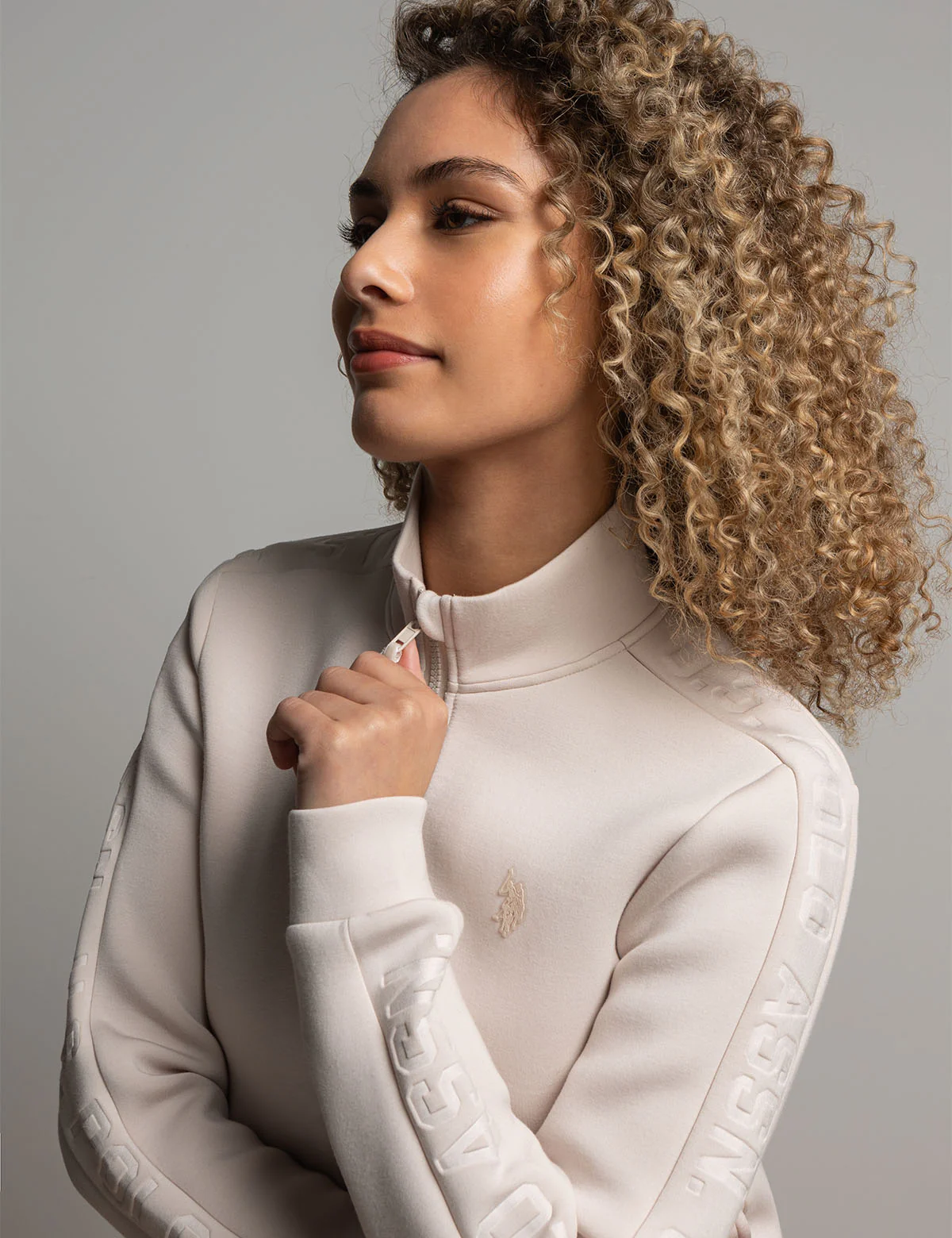 WHITE LABEL MOCK NECK FULL ZIP SCUBA TRACK JACKET - Image 5