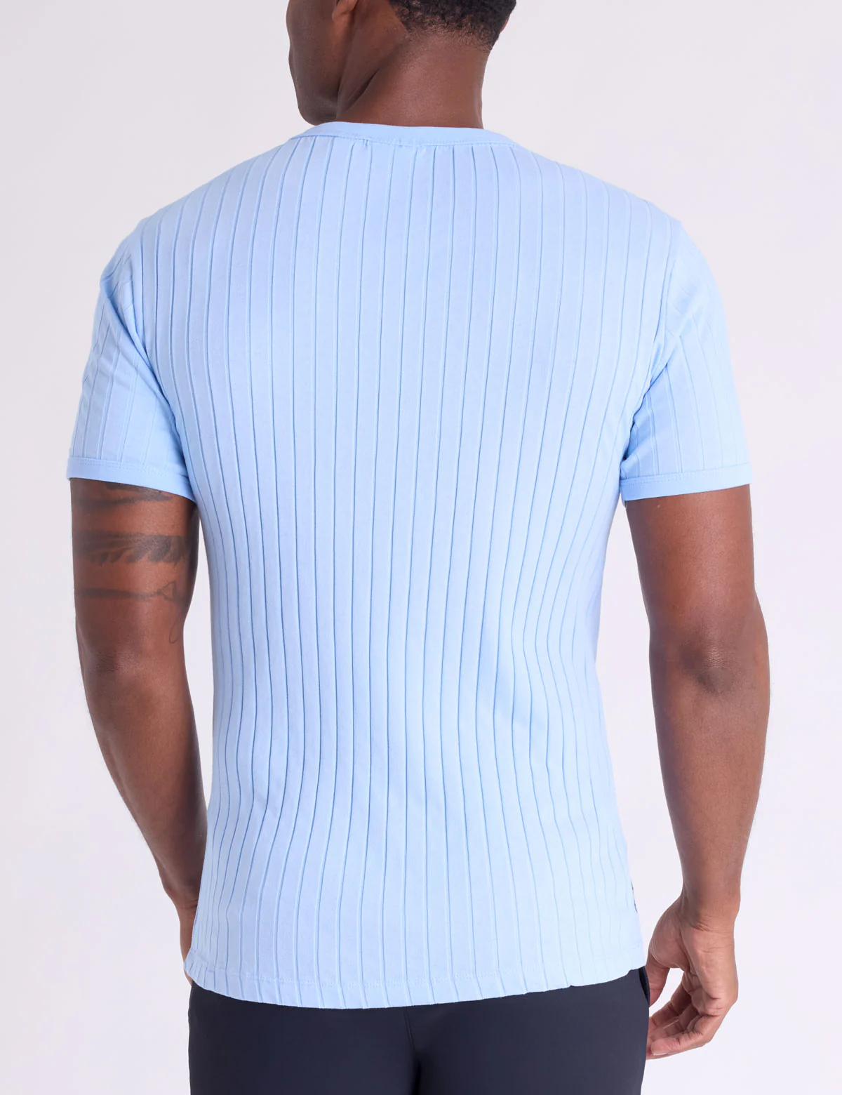 WHITE LABEL RIB CREW T-SHIRT WITH POCKET - Image 10