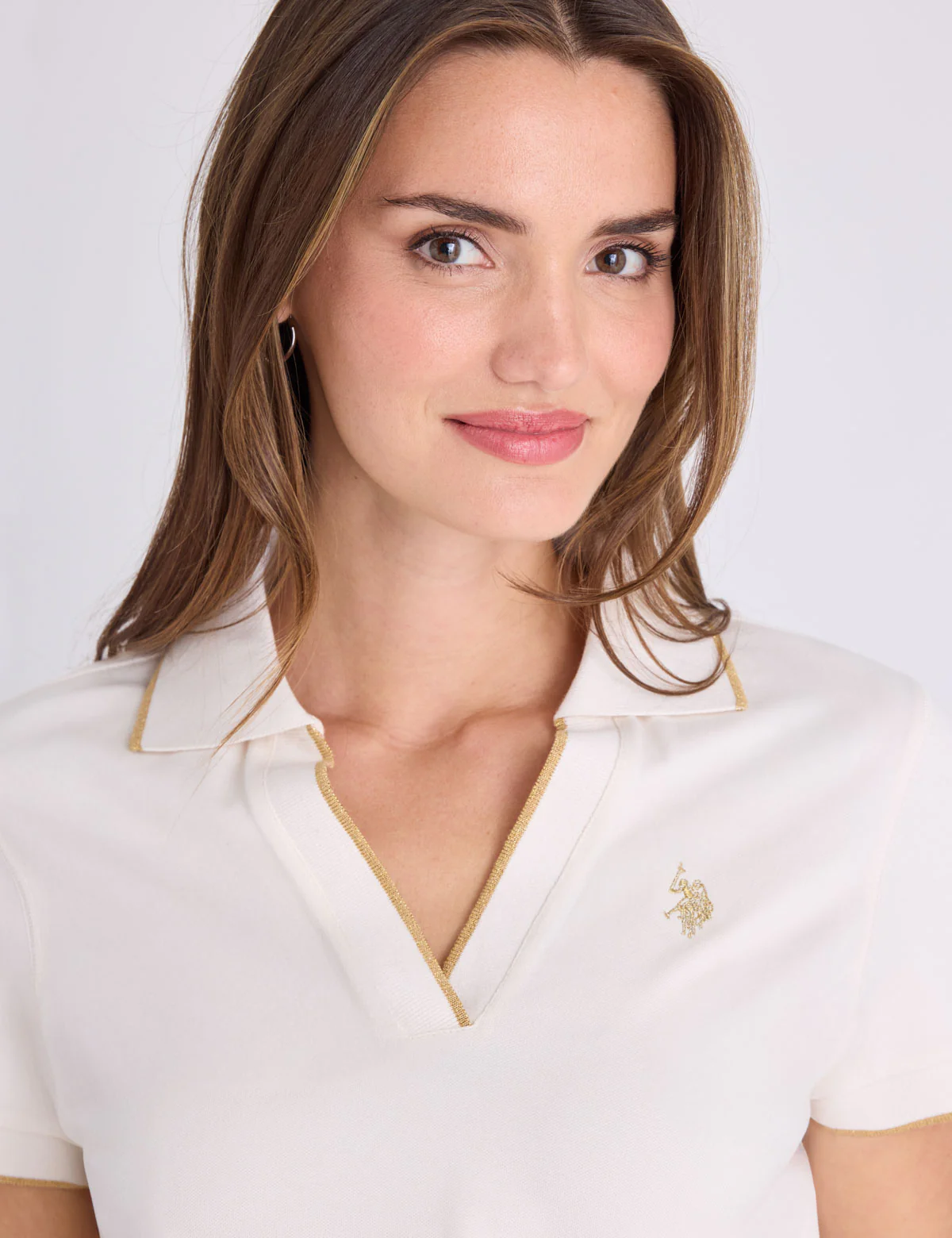 WHITE LABEL SATEEN PIPE SPLIT NECK POLO SHIRT - Image 3