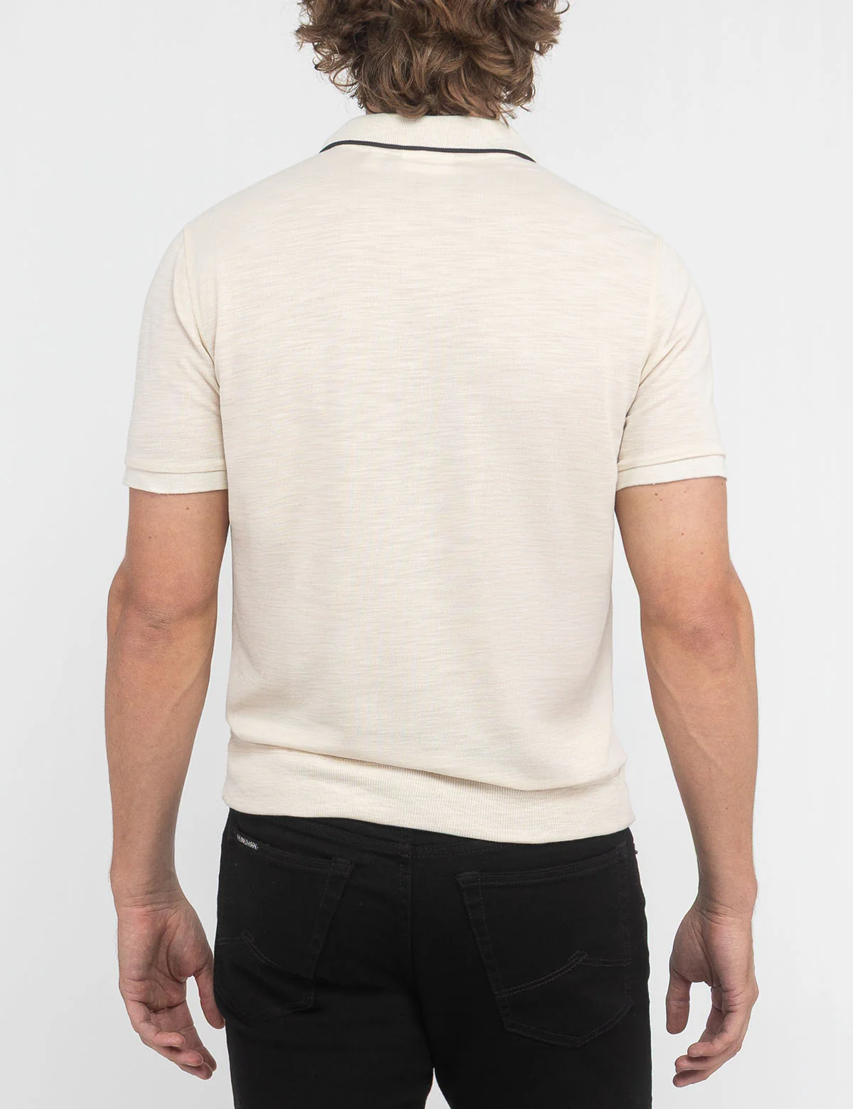 WHITE LABEL SLUB PIQUE POLO SHIRT - Image 3