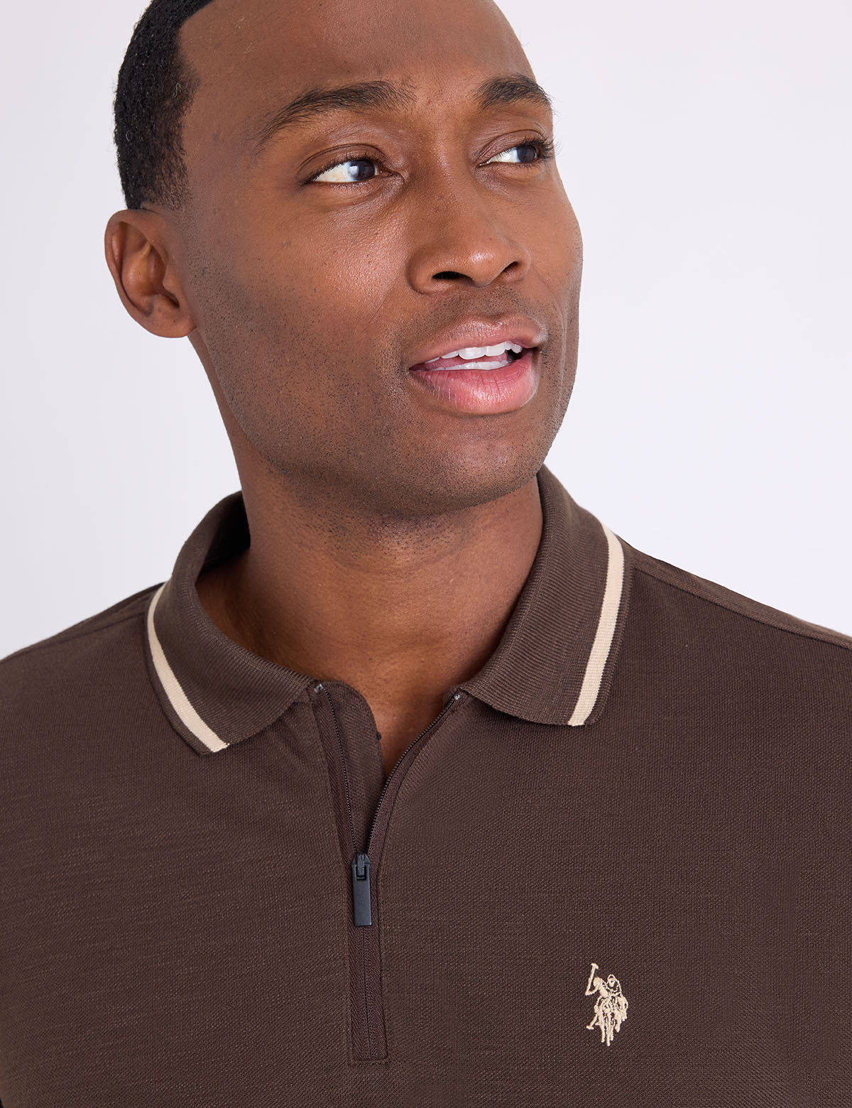 WHITE LABEL SLUB PIQUE POLO SHIRT WITH RIB WAIST - Image 13