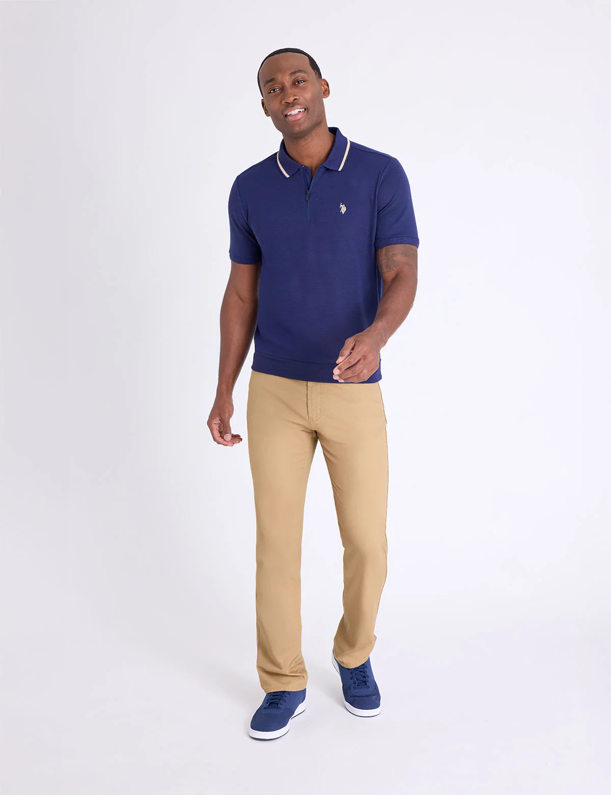 WHITE LABEL SLUB PIQUE POLO SHIRT WITH RIB WAIST - Image 3