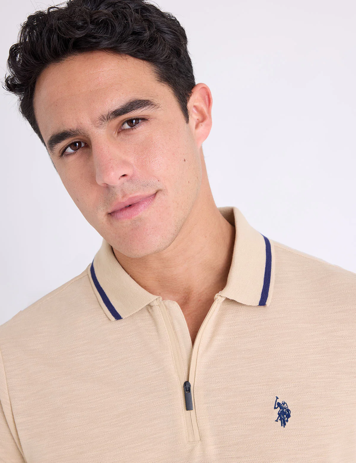 WHITE LABEL SLUB PIQUE POLO SHIRT WITH RIB WAIST - Image 6
