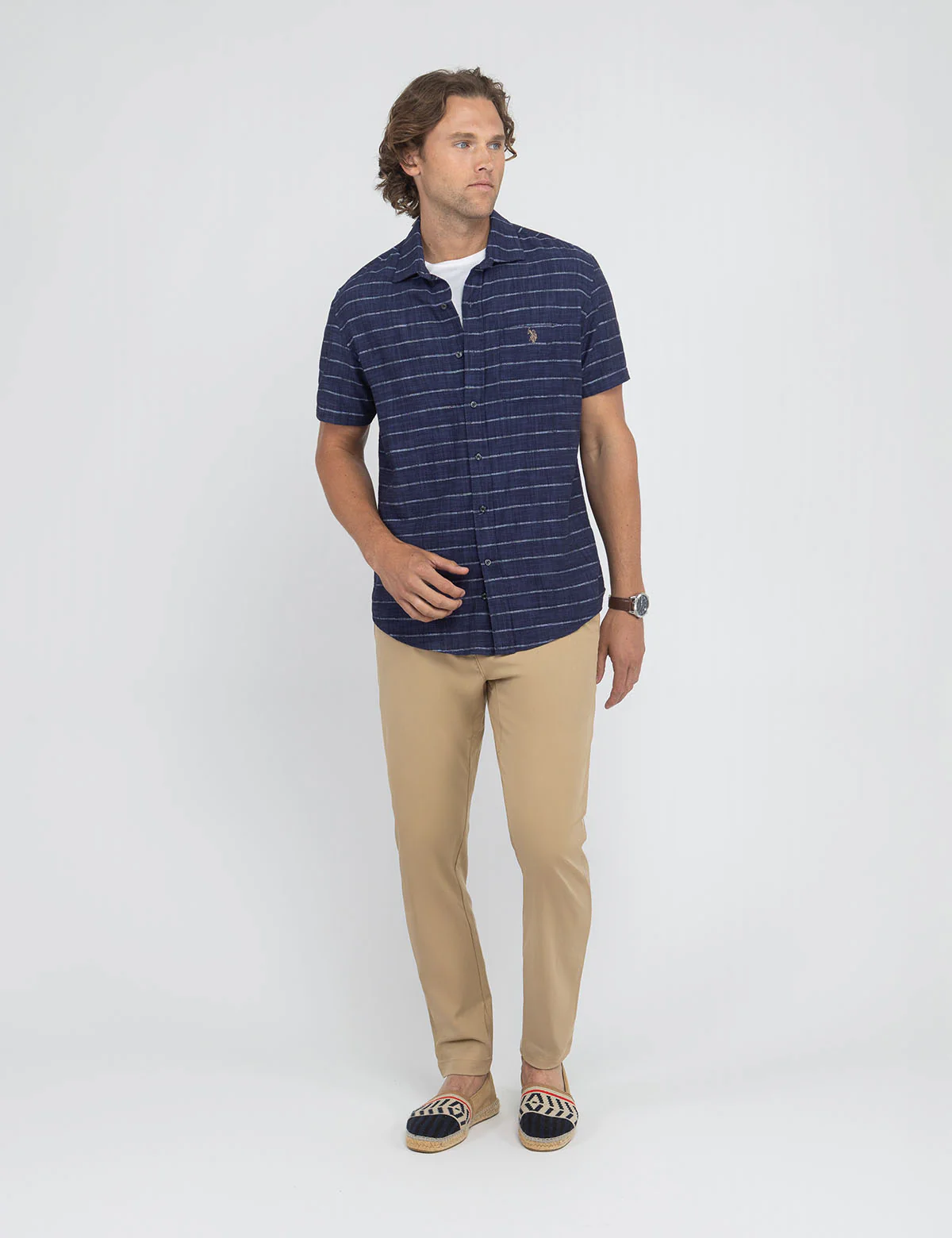 WHITE LABEL SLUB POPLIN DOBBY WOVEN SHIRT - Image 2