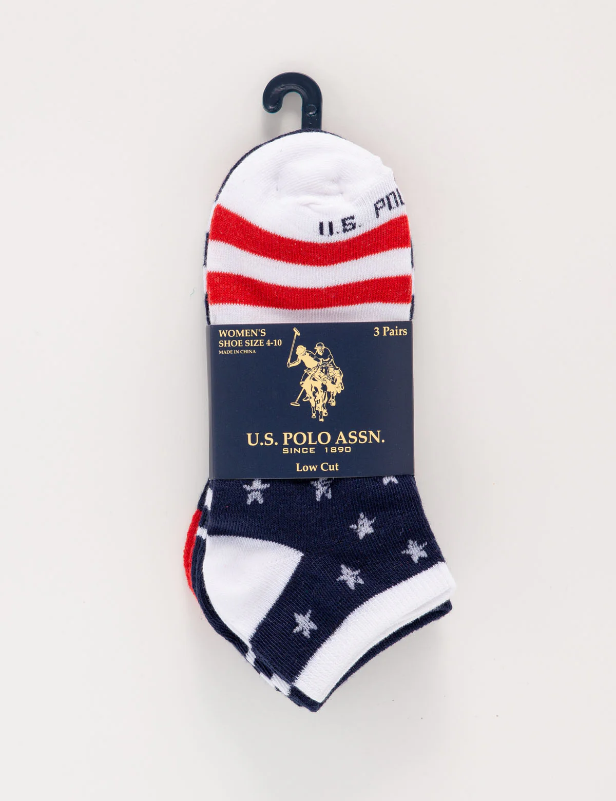 WOMENS 3PK STARS AND STRIPES LOW CUT SOCKS - Image 2