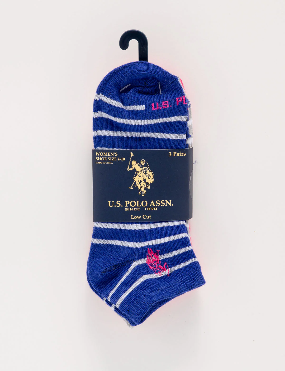WOMENS 3PK STRIPED ASSORTED LOW CUT SOCKS - Image 2
