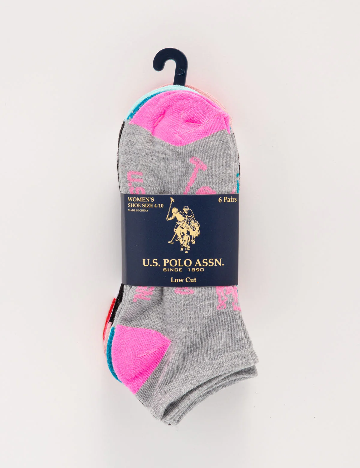 WOMENS 6PK ASSORTED BIG DHM LOW CUT SOCKS - Image 2