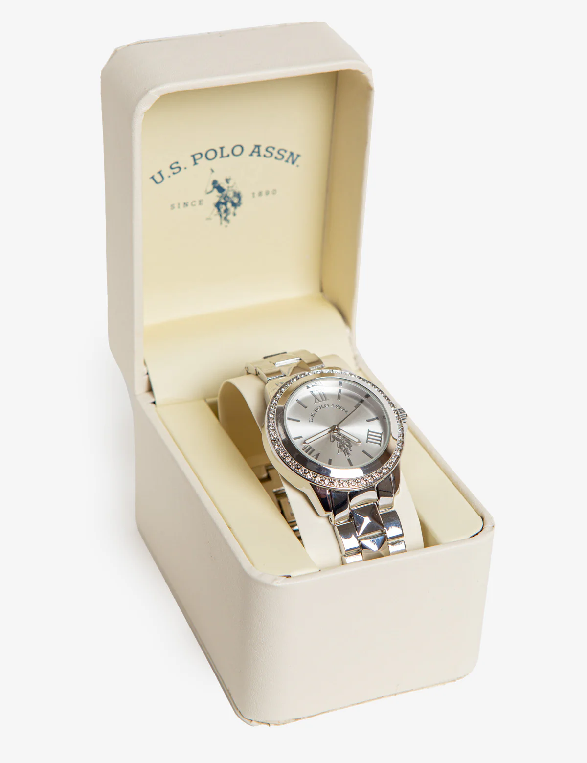 WOMENS SILVER FACE DIAMOND BRACELET WATCH - Image 2