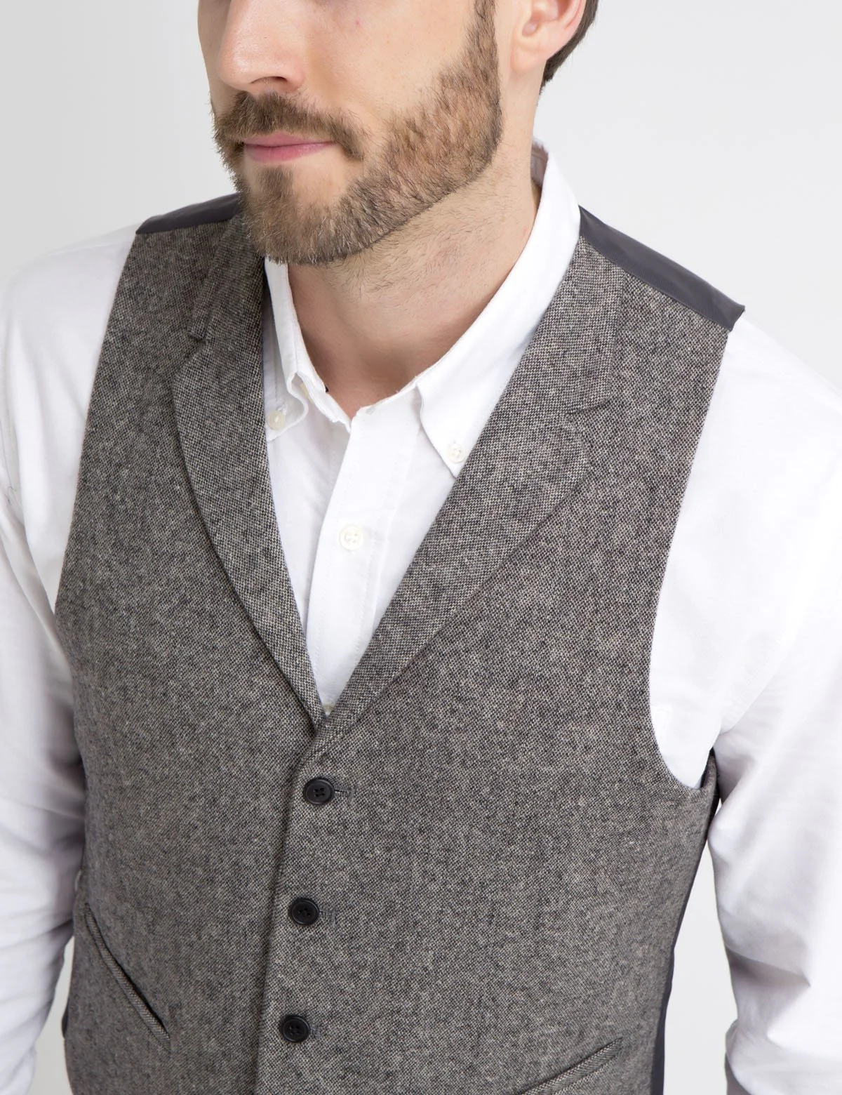 GREY WOOL SUIT VEST - Image 8