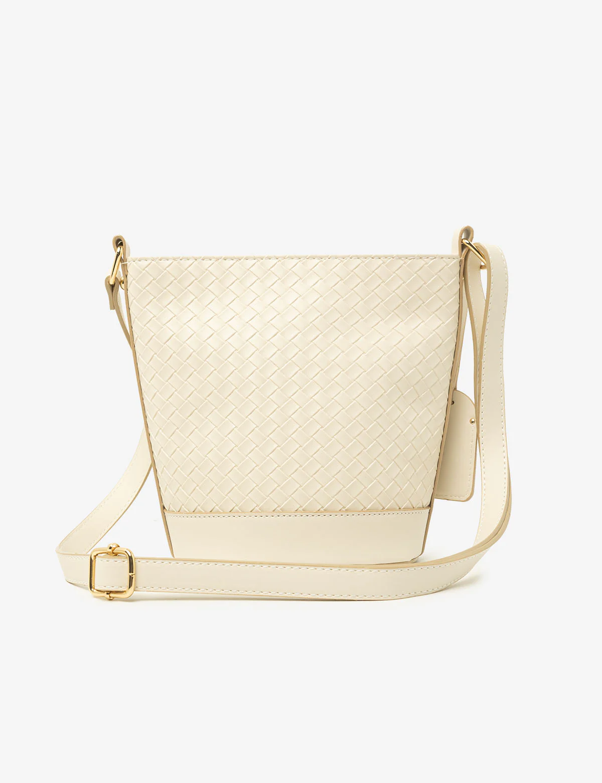 WOVEN CROSSBODY BUCKET BAG - Image 3
