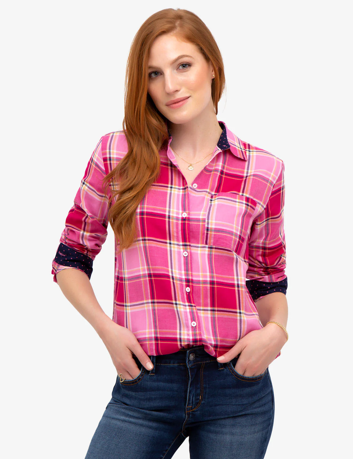 WOVEN PLAID SHIRT