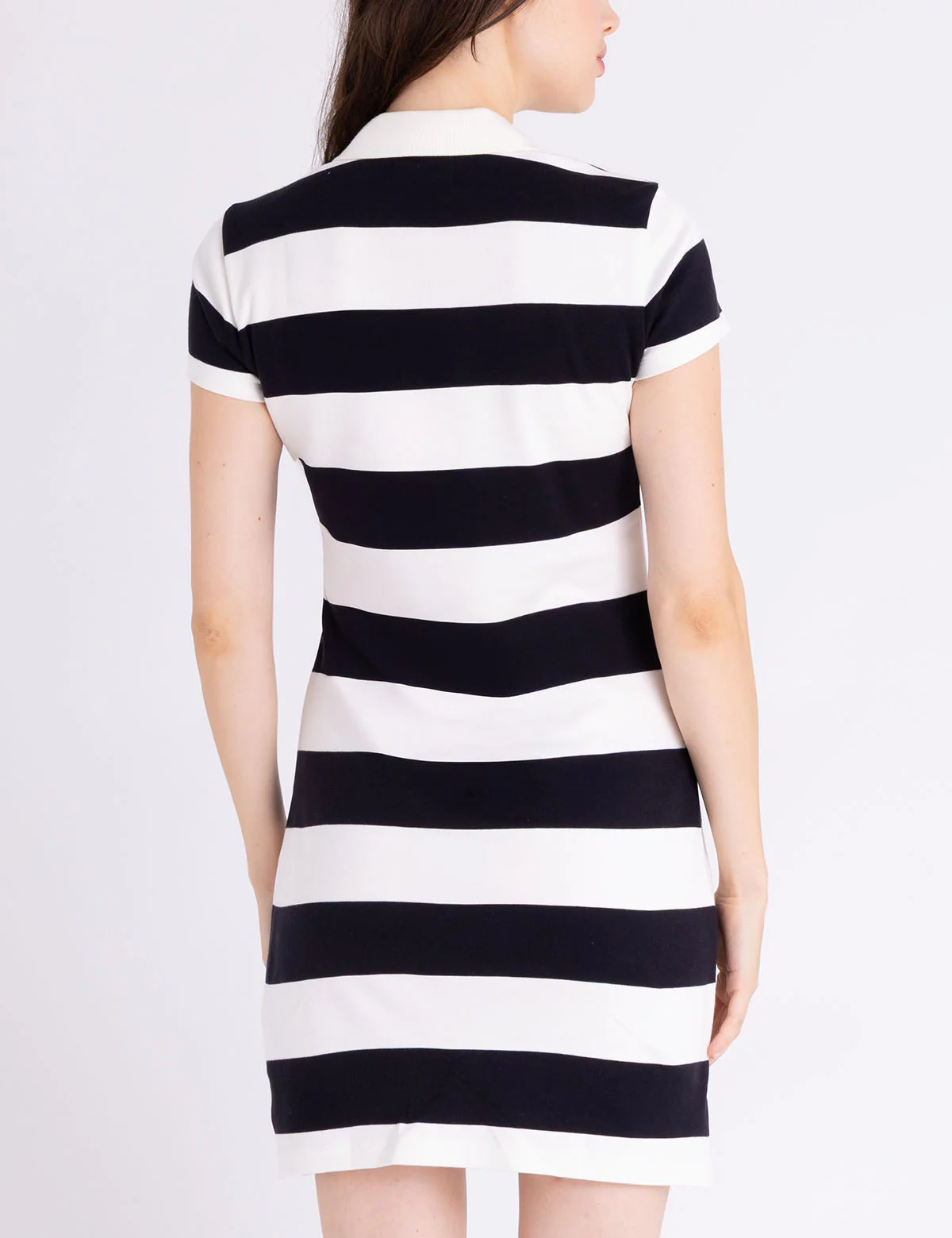 Y-PLACKET RUGBY STRIPE SLIM FIT POLO DRESS - Image 4